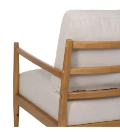 Fotel ZABERMA 88 cm naturalny biały
