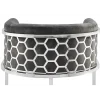 Hoker ELEGANCE welwet szary srebrne nogi