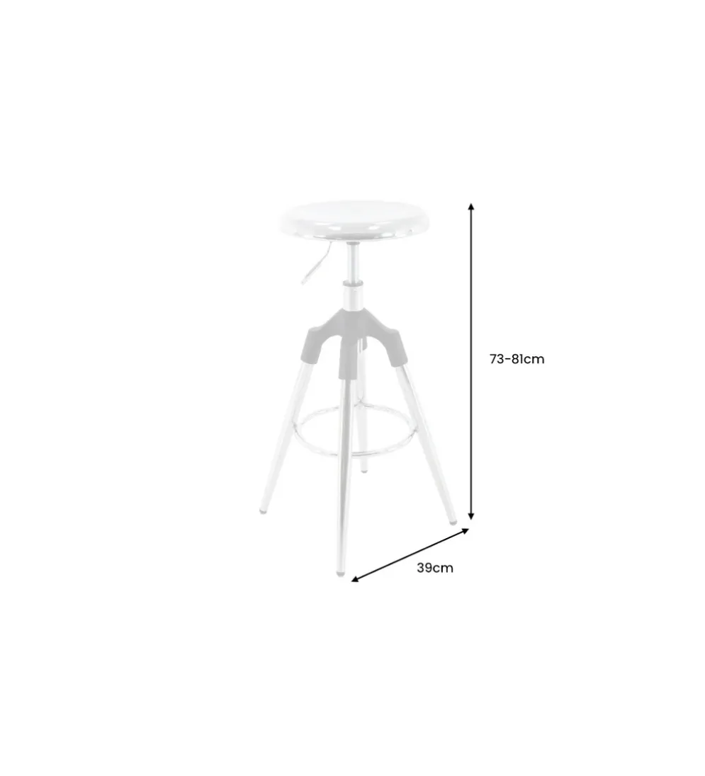 Hoker INDUSTRIAL chromowany metal srebrny