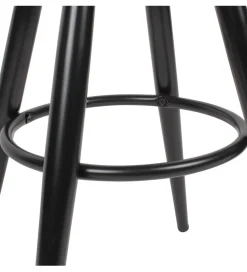 Hoker obrotowy AVERS 72 cm - 80 cm czarny
