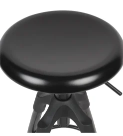 Hoker obrotowy AVERS 72 cm - 80 cm czarny
