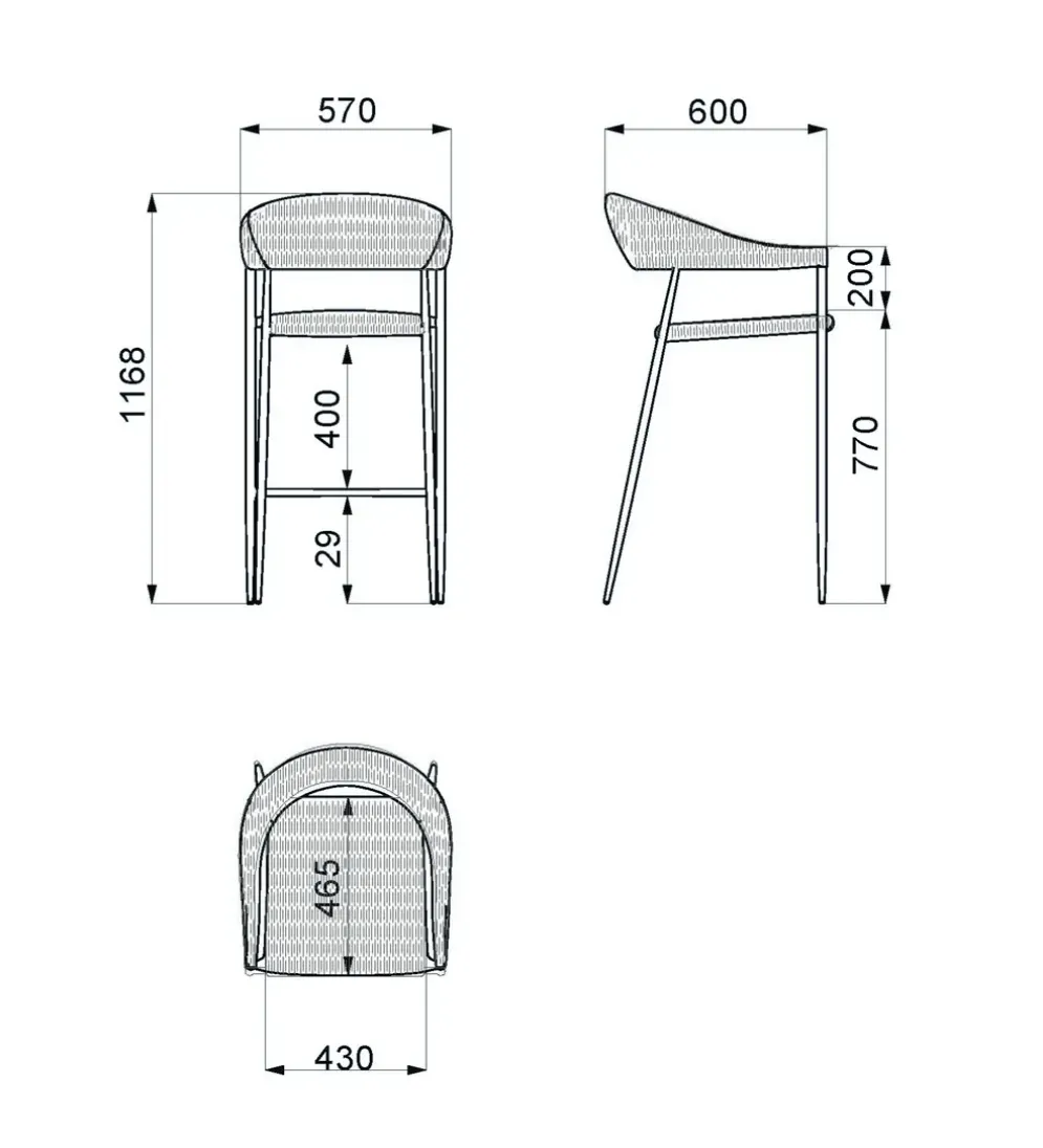 Hoker ogrodowy NIVA 112 cm naturalny biały