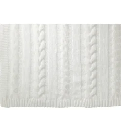Koc Pled Twist 130 cm x 180 cm biały