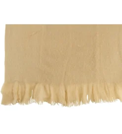Koc z frędzlami Fringers 130 cm x 180 cm beżowy
