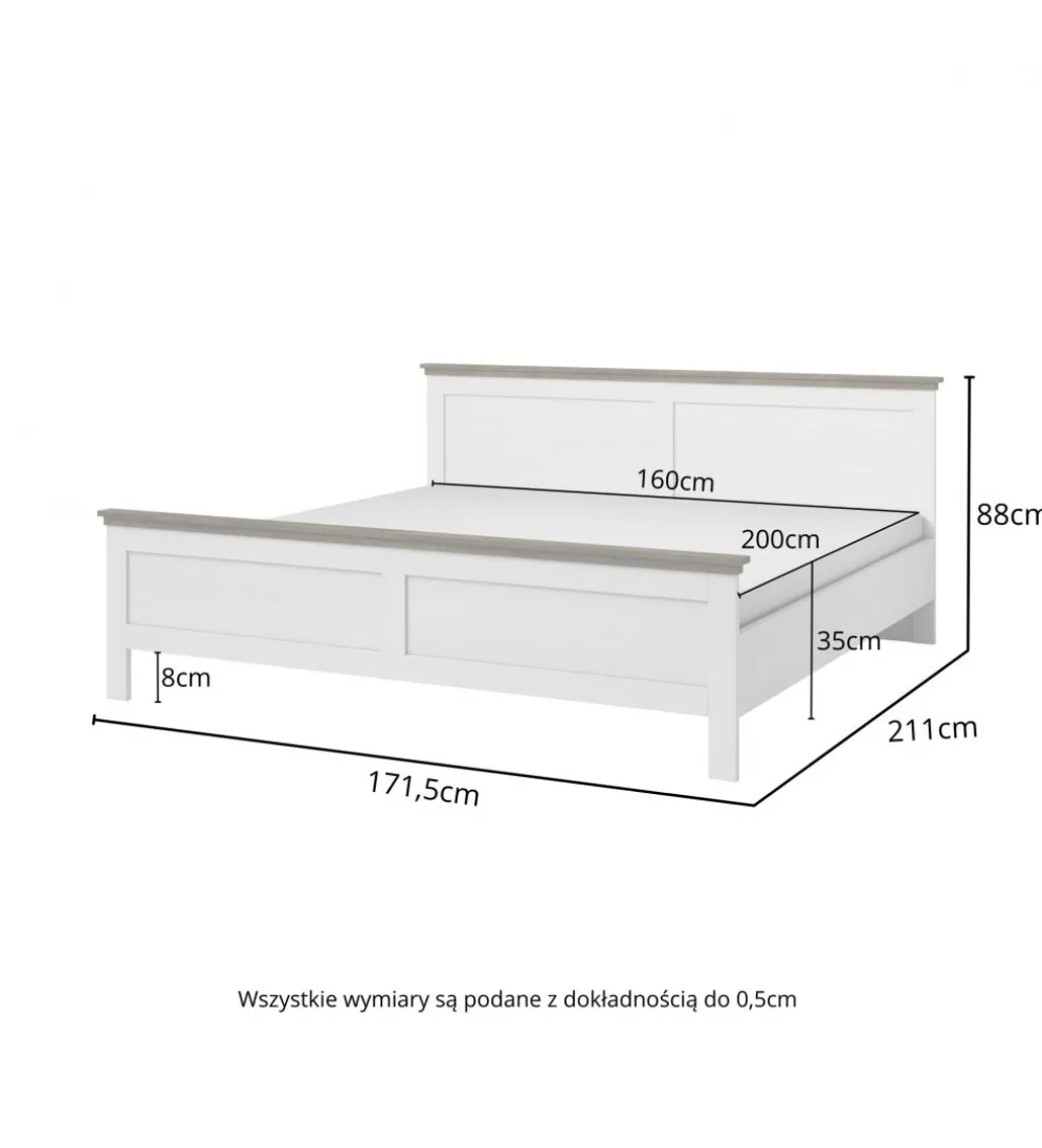 Łóżko EVORA 160 cm x 200 cm zielone z dodatkiem koloru dąb Lefkas