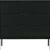 Komoda ADAM 94 cm drewno sosny czarna