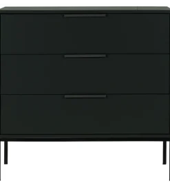 Komoda ADAM 94 cm drewno sosny czarna