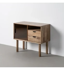 Komoda AMY 80 cm drewno kauczuk