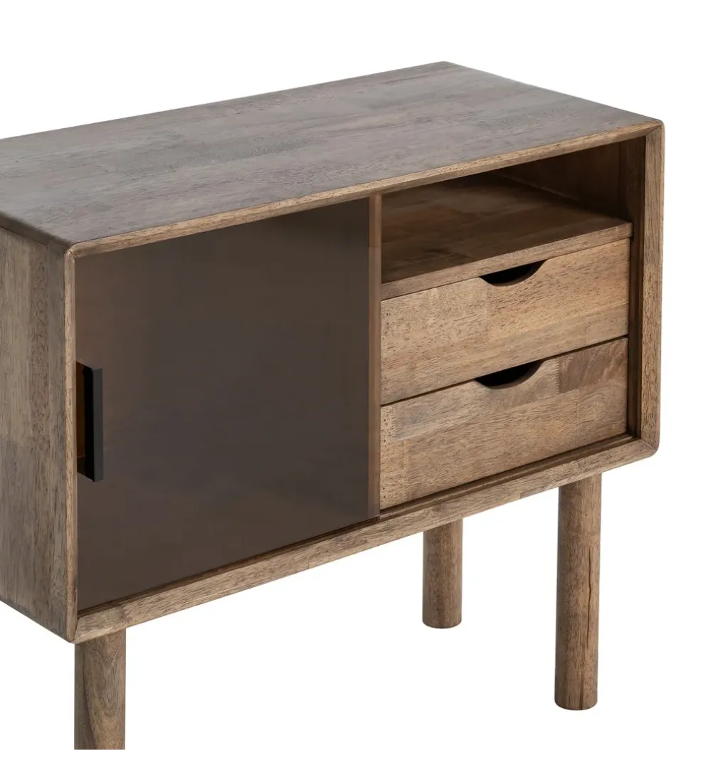 Komoda AMY 80 cm drewno kauczuk