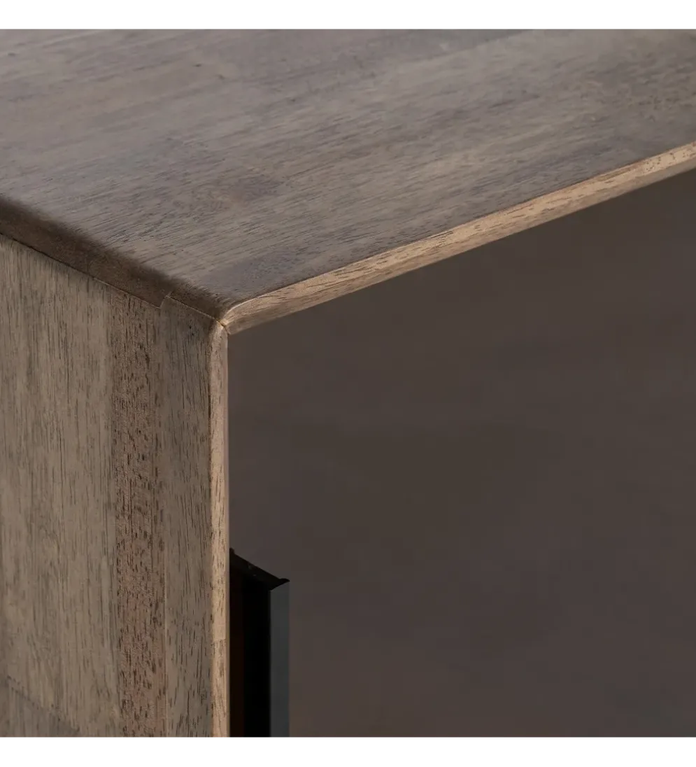 Komoda AMY 80 cm drewno kauczuk