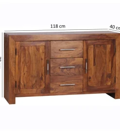 Komoda ARISZA 118 cm drewno sheesham