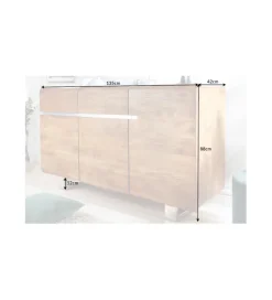 Komoda ARKTYKA Mammut 135 cm drewno akacja honey