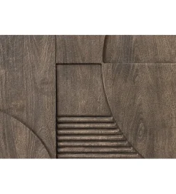Komoda ART DECO 170 cm drewno mango szary