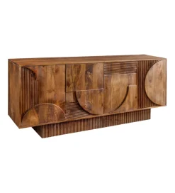 Komoda ART DECO 170 cm drewno mango brązowa