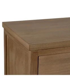Komoda BATARU 90 cm drewno paulowni naturalna