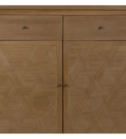 Komoda BATARU 90 cm drewno paulowni naturalna