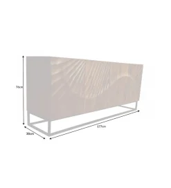 Komoda Davide 177 cm drewno mango brąz