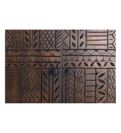 Komoda 3D TRIBAL 180 cm drewno mango ciemny brąz