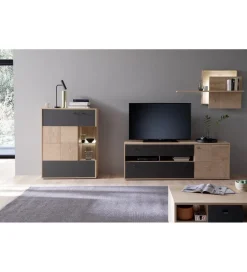 Komoda ESPERO 156 cm Dąb Sękaty W Kolorze Bianco