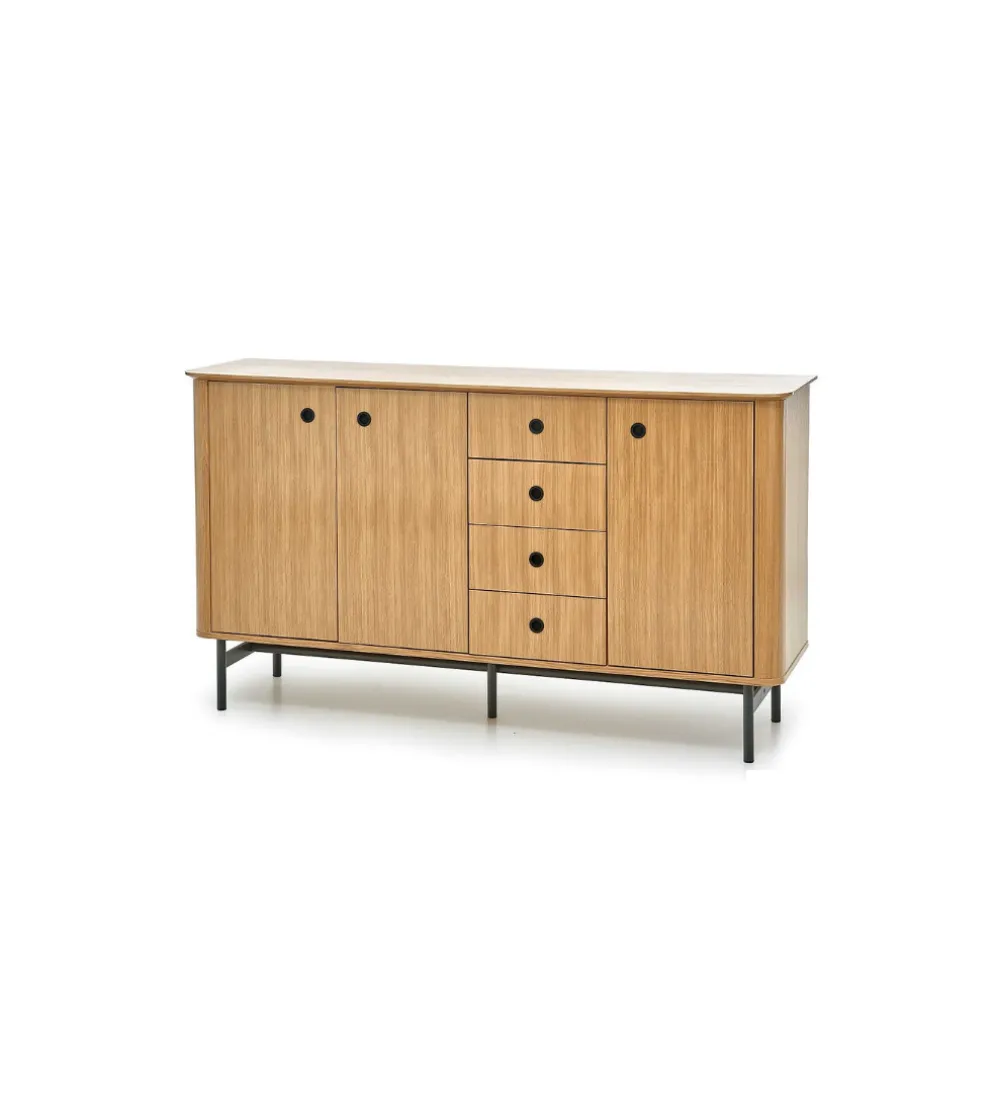 Komoda ESPERO 184 cm dąb sękaty w kolorze bianco