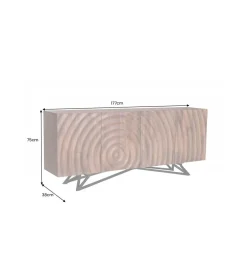 Komoda GANSU 177 cm drewno mango brąz