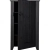 Komoda GIJS 142 cm drewno sosna czarna