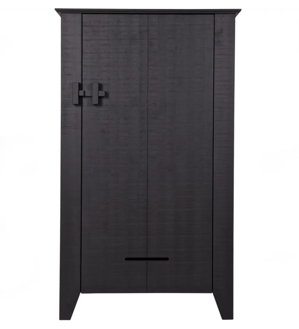 Komoda GIJS 142 cm drewno sosna czarna