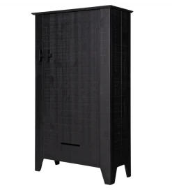 Komoda GIJS 142 cm drewno sosna czarna