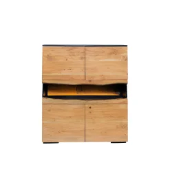 Komoda GRAND ACACIA 120 cm drewno akcja LED