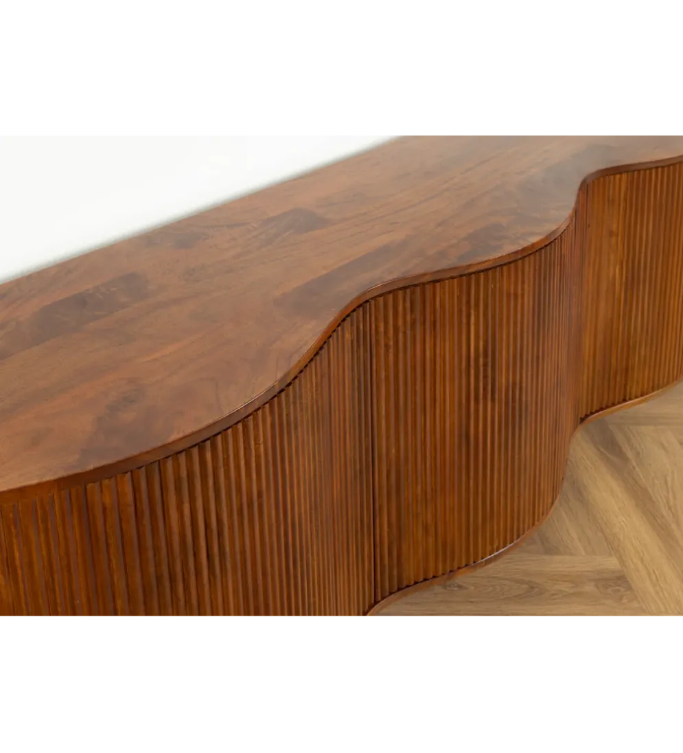 Komoda GRANDEUR 180 cm drewno mango brązowa