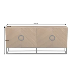 Komoda GRANDEZZA 180 cm kolor drewna orzecha