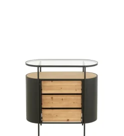 Komoda IVY 80 cm naturalna czarna