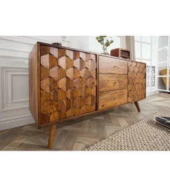 Komoda Komodo Mystic Living 145 cm drewno Sheesham