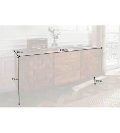 Komoda Komodo Mystic Living 145 cm drewno Sheesham