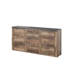 Komoda LARONA 176 Cm O Wybarwieniu Satin Nussbaum z kolorem Touchwood