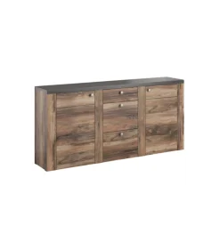 Komoda LARONA 176 Cm O Wybarwieniu Satin Nussbaum z kolorem Touchwood