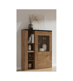 Komoda LARONA 100 cm o wybarwieniu dąb lefkas z kolorem touchwood