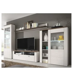 Komoda LARONA 100 cm o wybarwieniu Sonoma Trufel z kolorem Sibiu Larche