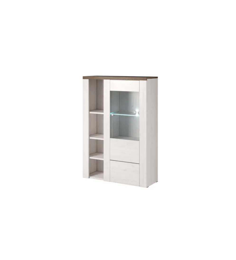 Komoda LARONA 100 cm o wybarwieniu Sonoma Trufel z kolorem Sibiu Larche
