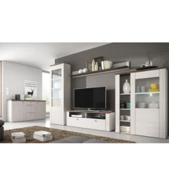 Komoda LARONA 100 cm o wybarwieniu Sonoma Trufel z kolorem Sibiu Larche