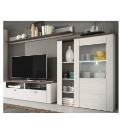 Komoda LARONA 100 cm o wybarwieniu Sonoma Trufel z kolorem Sibiu Larche