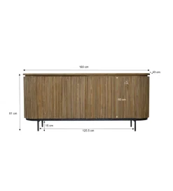 Komoda LUSAN 180 cm drewno teak