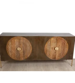 Komoda MEDALLON 175 cm drewno mango brązowy