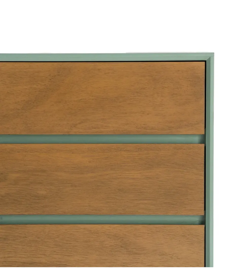 Komoda MESTARONY 75 cm naturalna zielona