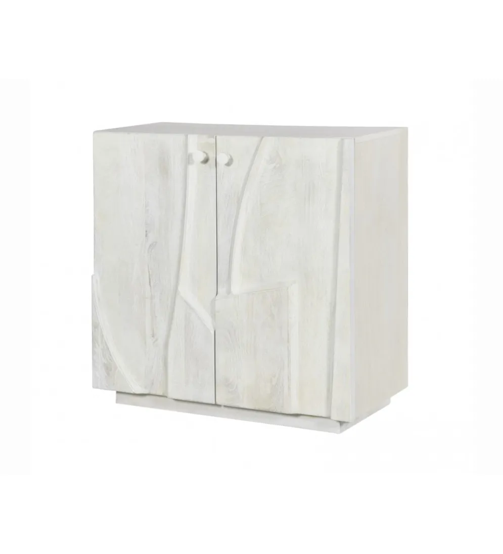 Komoda MUSIM 80 cm drewno mango biały