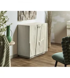 Komoda MUSIM 80 cm drewno mango biały