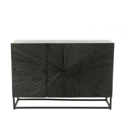 Komoda Shanil 120 cm drewno czarna