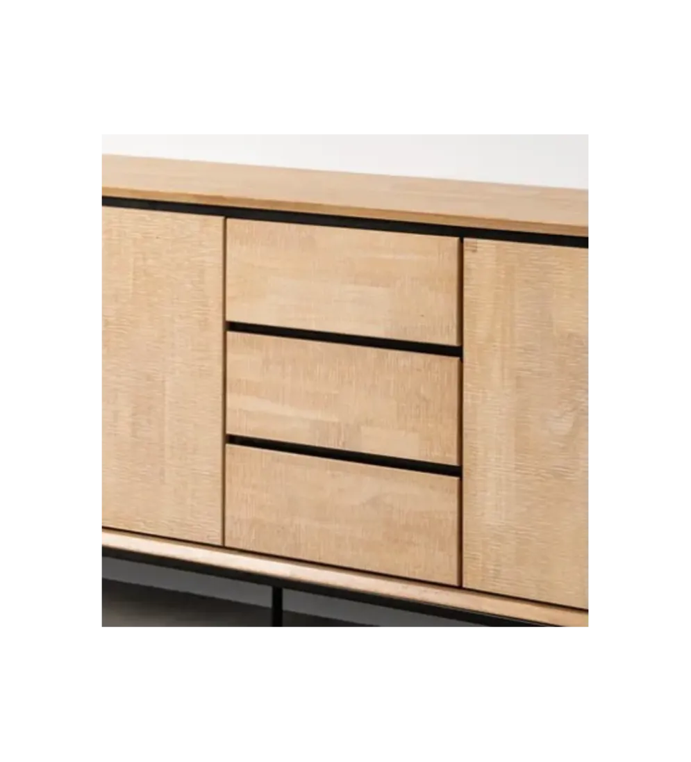 Komoda SINTRA 200 cm drewno kauczuk naturalna