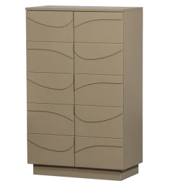 Komoda TEO 116 cm drewno sosny mud
