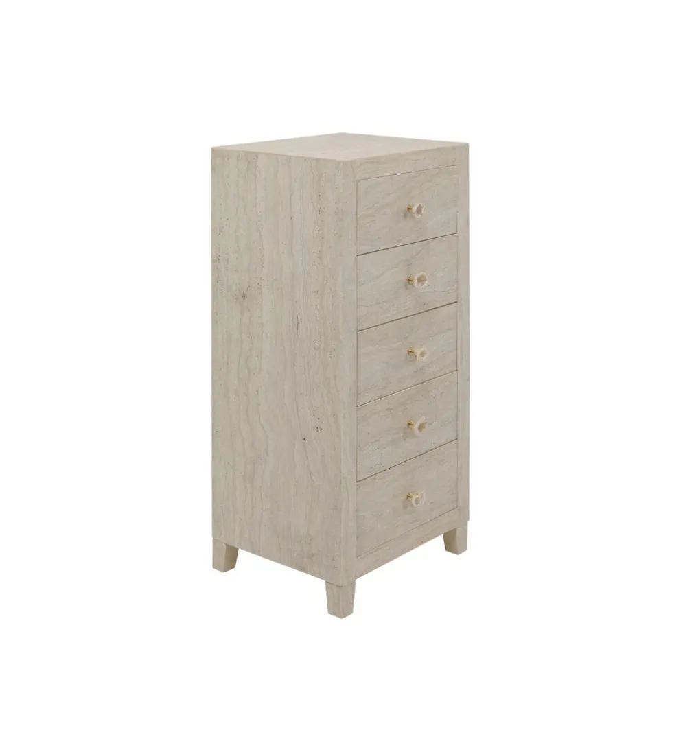 Komoda TRAVERTINO 49 x 110 cm naturalny beżowy